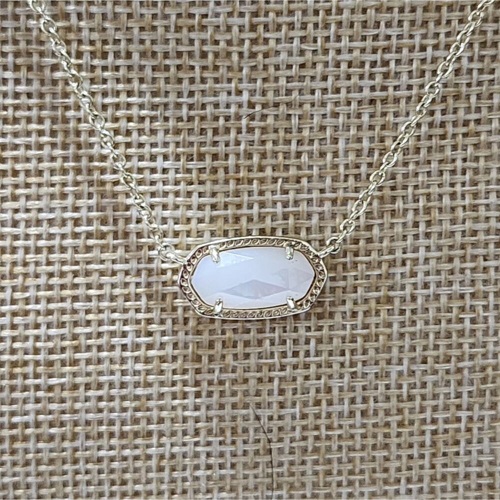 Kendra Scott white Mother of Pearl and Gold Elisa Necklace